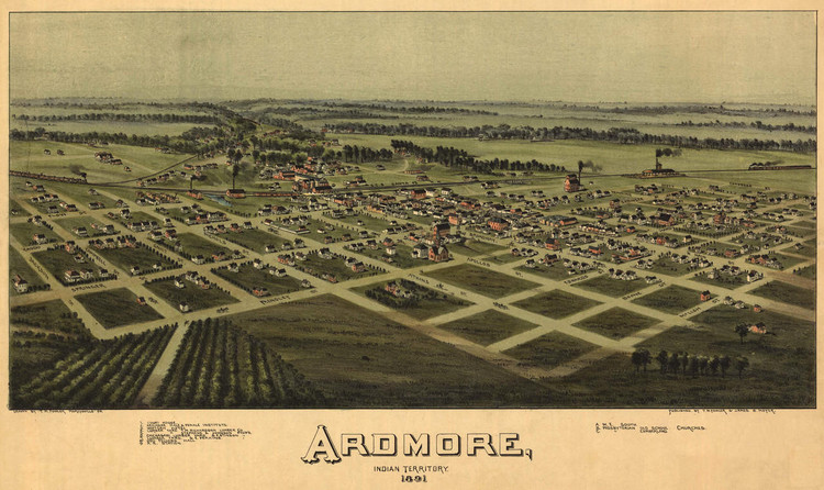 Historic Map - Ardmore, OK - 1891, image 1, World Maps Online