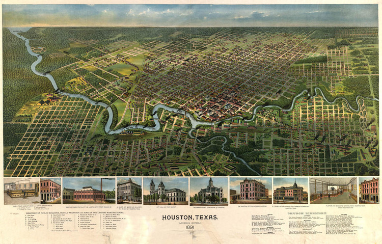 Historic Map Denison TX 1891 - 1W TX HO 1891 37323 67956.1675583957