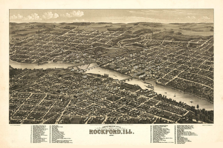 Historic Map - Rockford, IL - 1880, image 1, World Maps Online