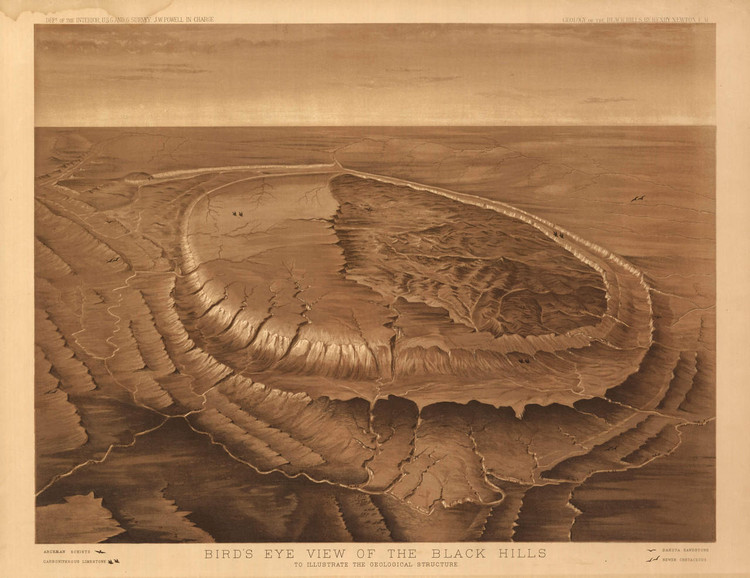 Historic Map - South Dakota - Black Hills - 1880, image 1, World Maps Online