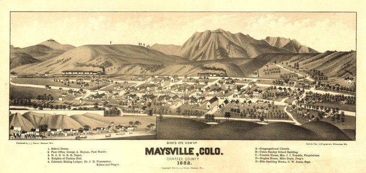 Historic Map - Maysville, CO - 1882, image 1, World Maps Online