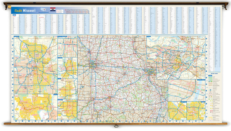 Missouri Reference Pull-Down Map, image 1, World Maps Online