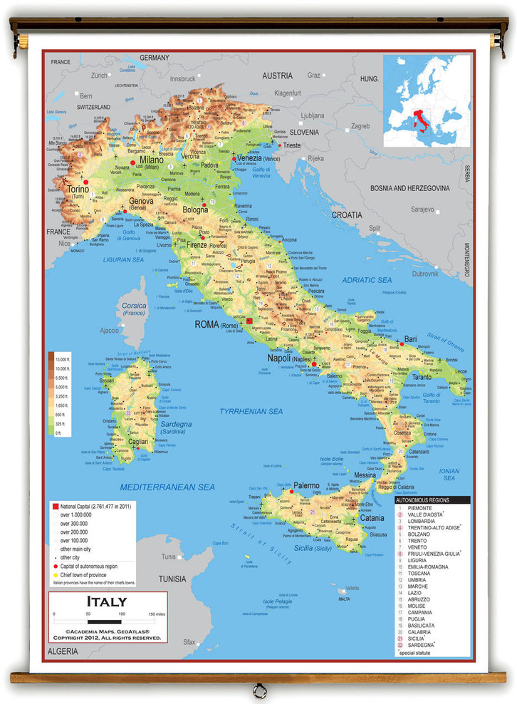 Political Map of Italy - Nations Online Project