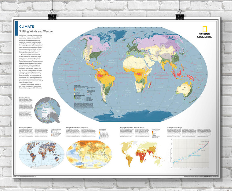 Earth's Climate Map from National Geographic, image 1, World Maps Online