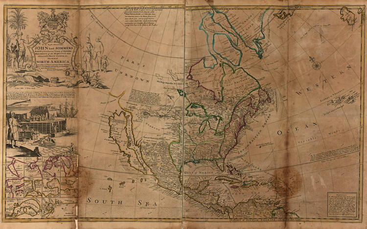 Historic Map - North America - 1715, image 1, World Maps Online
