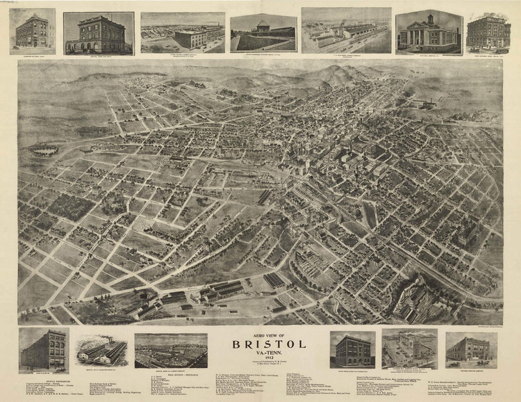 Historic Map - Bristol, VA - TN - 1912, image 1, World Maps Online