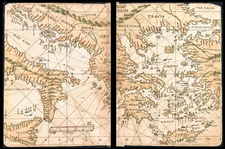 Historic Map - Mediterranean Sea - 1685