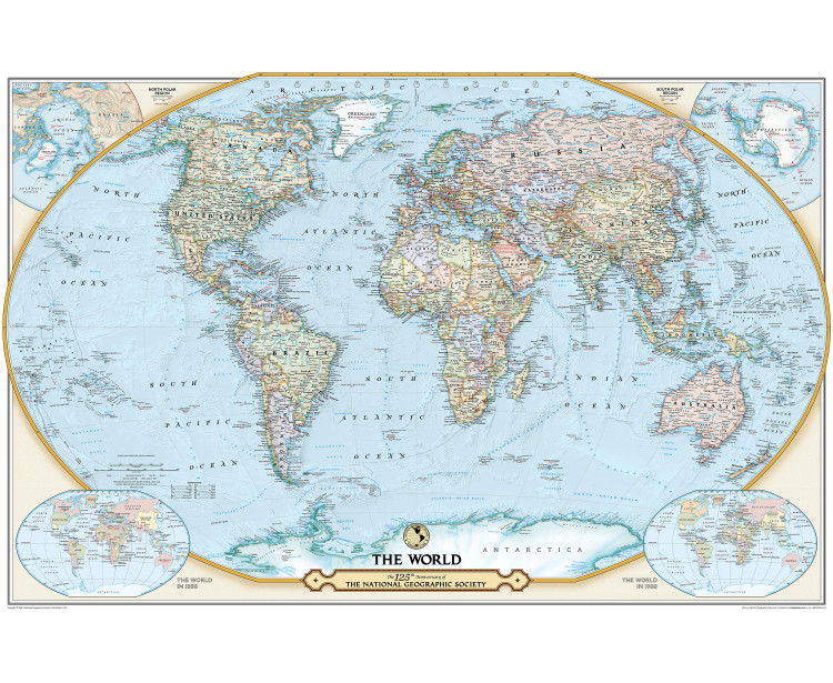 National Geographic World Map Mural 125th Anniversary Edition World Ng Wo1 3 National Geographic World 125 Map 83810.1717183492 
