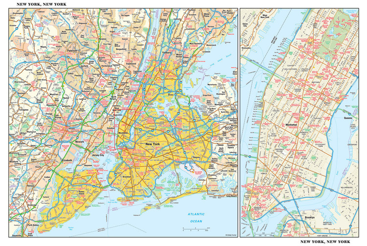 New York City Reference Map from GeoNova, image 1, World Maps Online