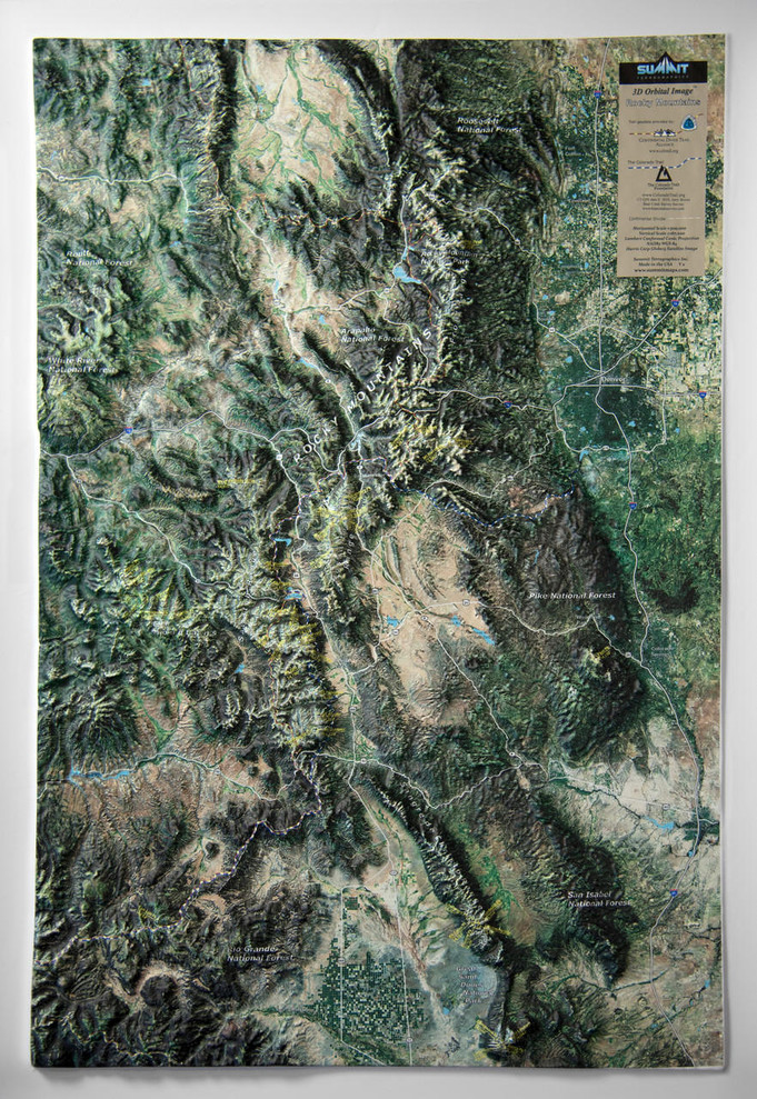 3d Physical Map Of Colorado