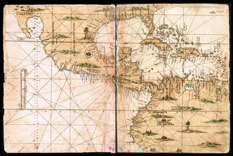 Historical Map of North & Central America - General Atlas of All the Islands in the World - 1539, image 1, World Maps Online