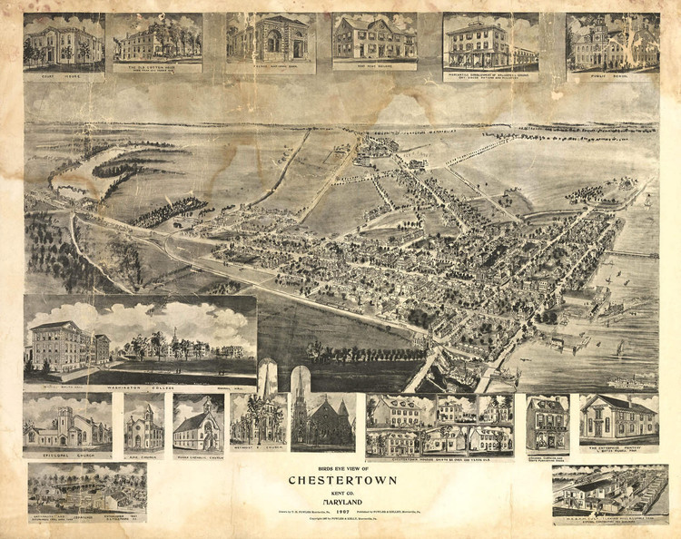 Historic Map - Chestertown, MD - 1907, image 1, World Maps Online