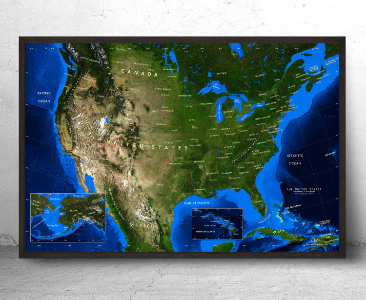 United States Map With Oceans Labeled