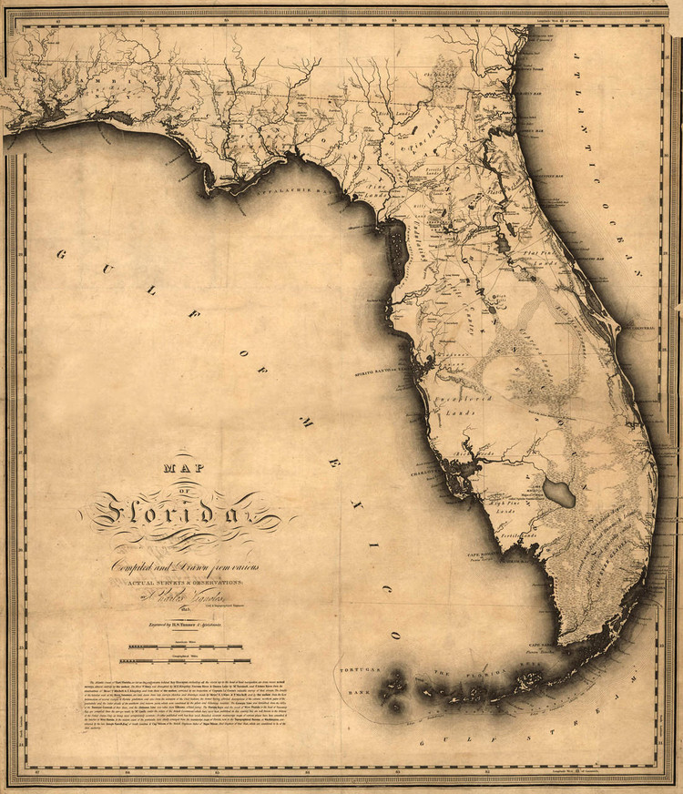 Historic Map - Florida State Map - 1823, image 1, World Maps Online