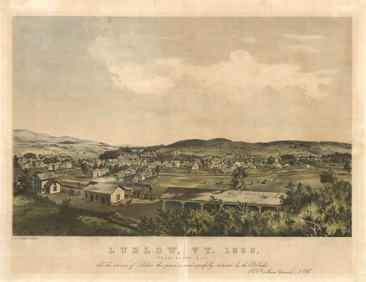 Historic Map - Ludlow, Vermont - 1859, image 1, World Maps Online