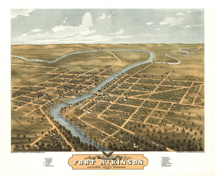 Historic Map Fort Atkinson WI 1870 World Maps Online