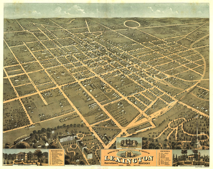 Historic Map - Lexington, KY - 1871, image 1, World Maps Online