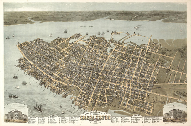 Historic Map - Charleston, SC - 1872, image 1, World Maps Online