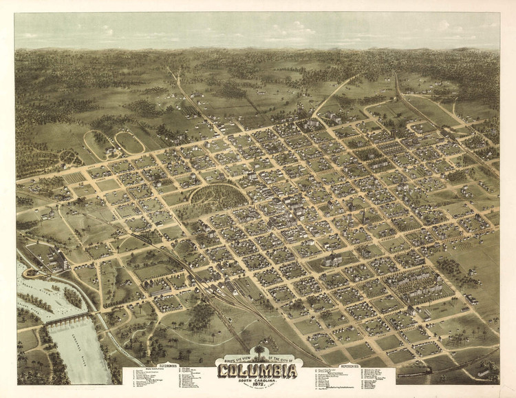 Historic Map - Columbia, SC - 1872, image 1, World Maps Online