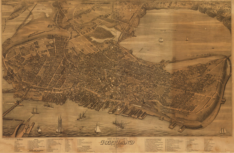 Historic Map - Portland, Maine - 1876, image 1, World Maps Online