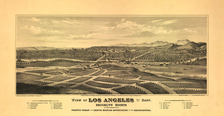 Historic Map - Los Angeles, CA - 1877, image 1, World Maps Online