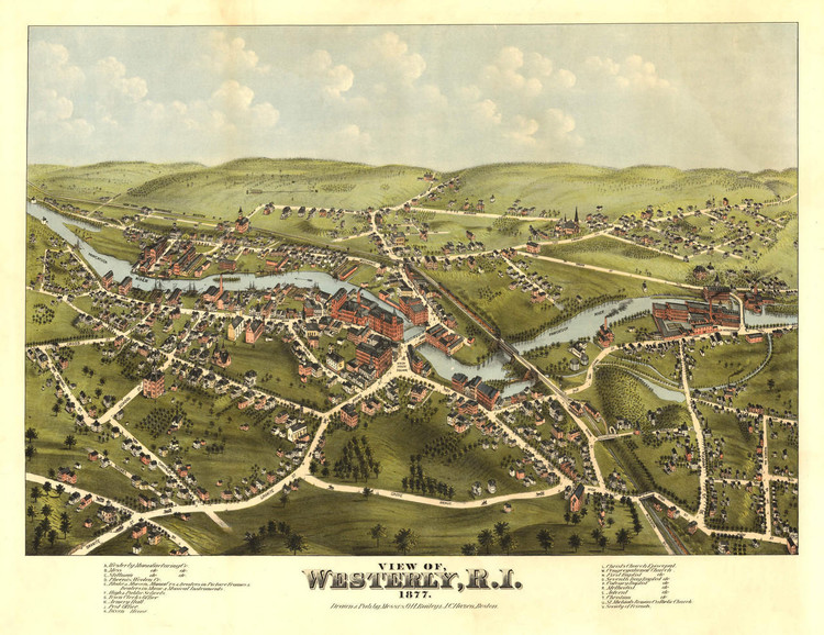 Historic Map - Westerly, RI - 1877, image 1, World Maps Online