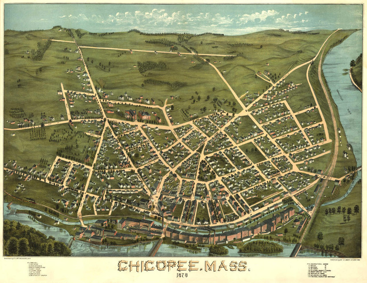 Historic Map - Chicopee, MA - 1878, image 1, World Maps Online