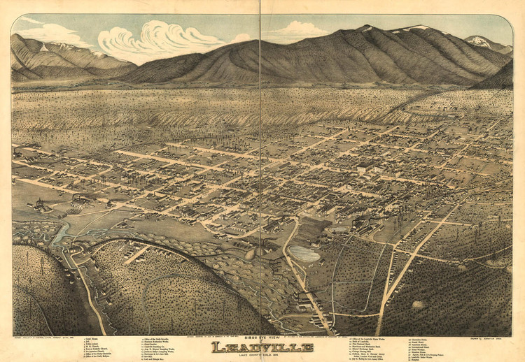 Historic Map - Leadville, CO - 1879, image 1, World Maps Online