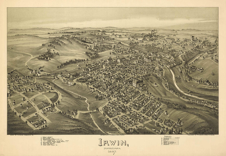 Historic Map - Irwin, PA - 1897, image 1, World Maps Online