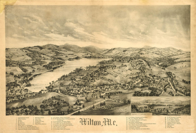 Historic Map - Wilton, ME - 1895, image 1, World Maps Online