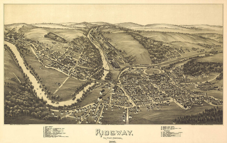 Historic Map - Ridgway, PA - 1895, image 1, World Maps Online