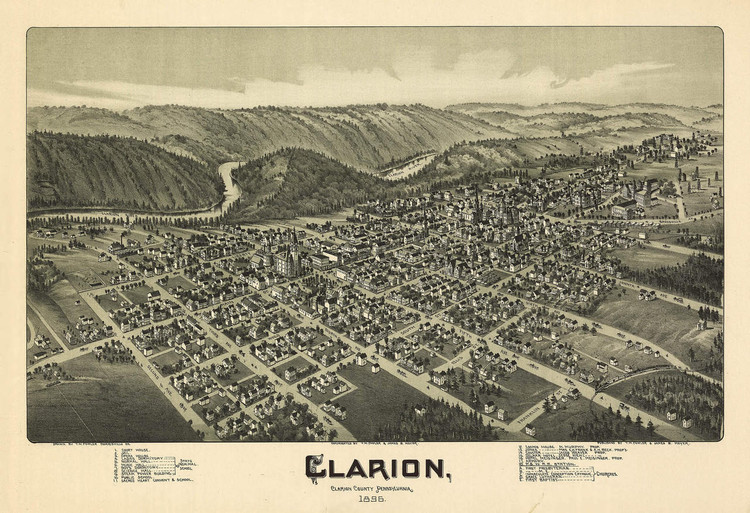 Historic Map - Clarion, PA - 1896, image 1, World Maps Online