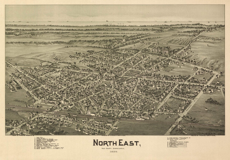 Historic Map - North East, PA - 1896, image 1, World Maps Online