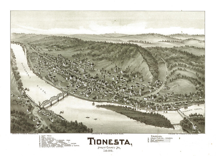 Historic Map - Tionesta, PA - 1896, image 1, World Maps Online