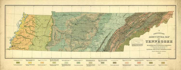 Historic Map - Tennessee - 1896, image 1, World Maps Online