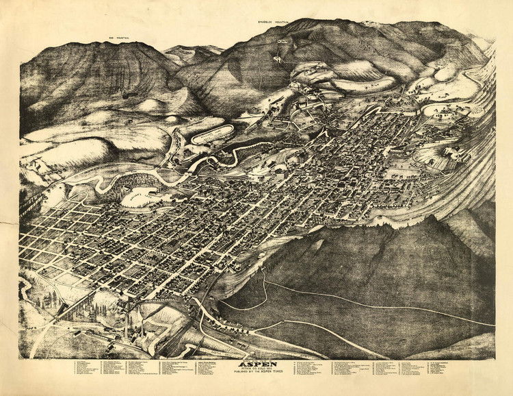 Historic Map - Aspen, CO - 1893, image 1, World Maps Online