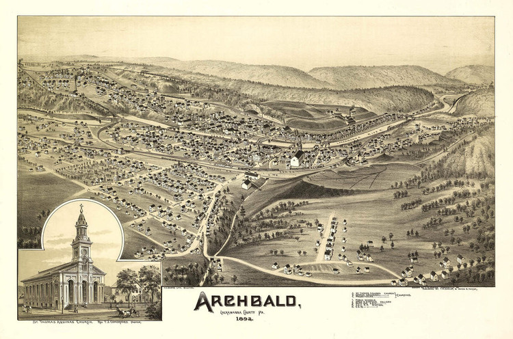 Historic Map - Archbald, PA - 1892, image 1, World Maps Online