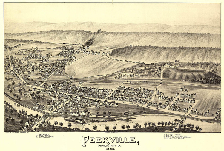 Historic Map - Peckville, PA - 1892, image 1, World Maps Online