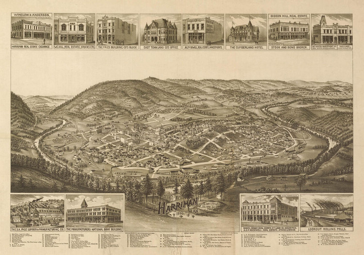 Historic Map - Harriman, TN - 1892, image 1, World Maps Online