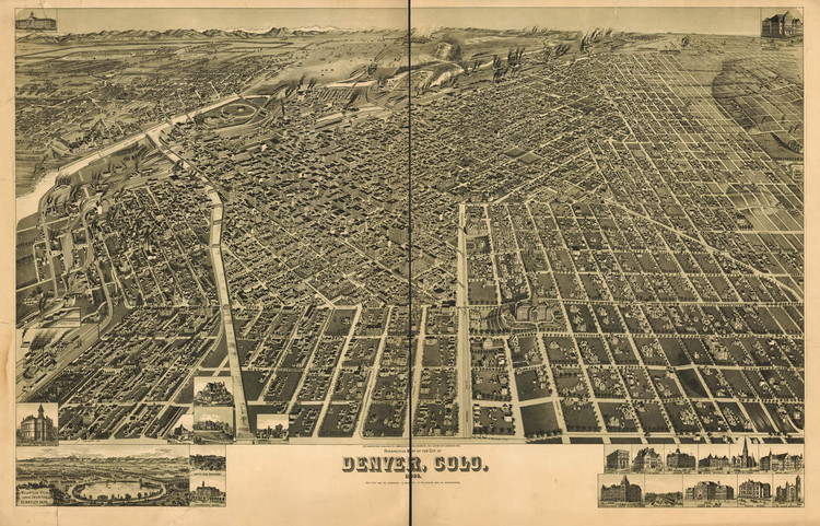 Historic Map - Denver, CO - 1889, image 1, World Maps Online