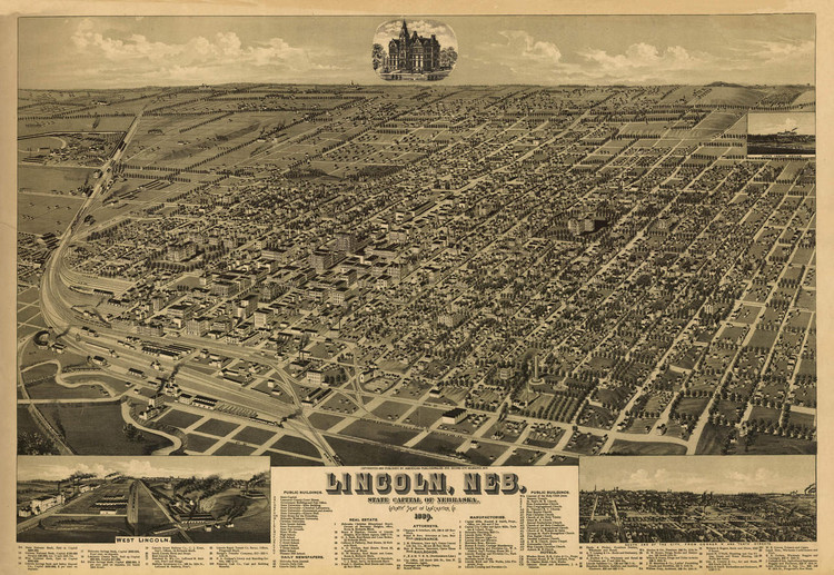 Historic Map - Lincoln, NE - 1889, image 1, World Maps Online