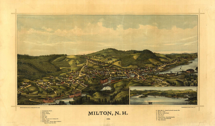 Historic Map - Milton, NH - 1888, image 1, World Maps Online