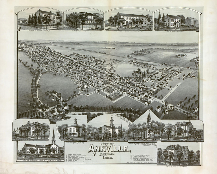 Historic Map - Annville, PA - 1888, image 1, World Maps Online