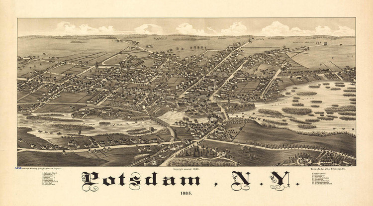 Historic Map - Potsdam, NY - 1885, image 1, World Maps Online