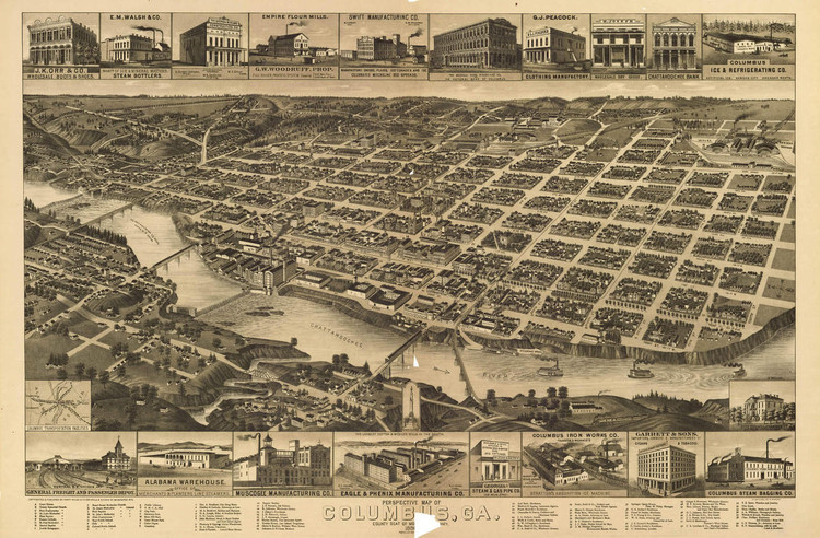 Historic Map - Columbus, GA - 1886, image 1, World Maps Online