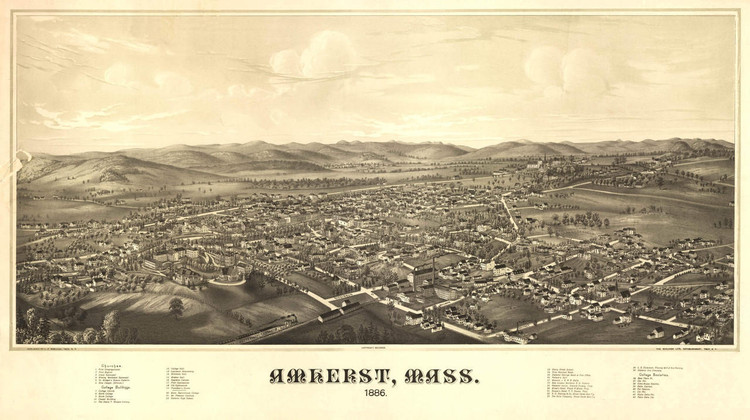 Historic Map - Amherst, MA - 1886, image 1, World Maps Online