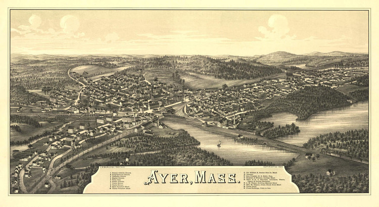 Historic Map - Ayer, MA - 1886, image 1, World Maps Online