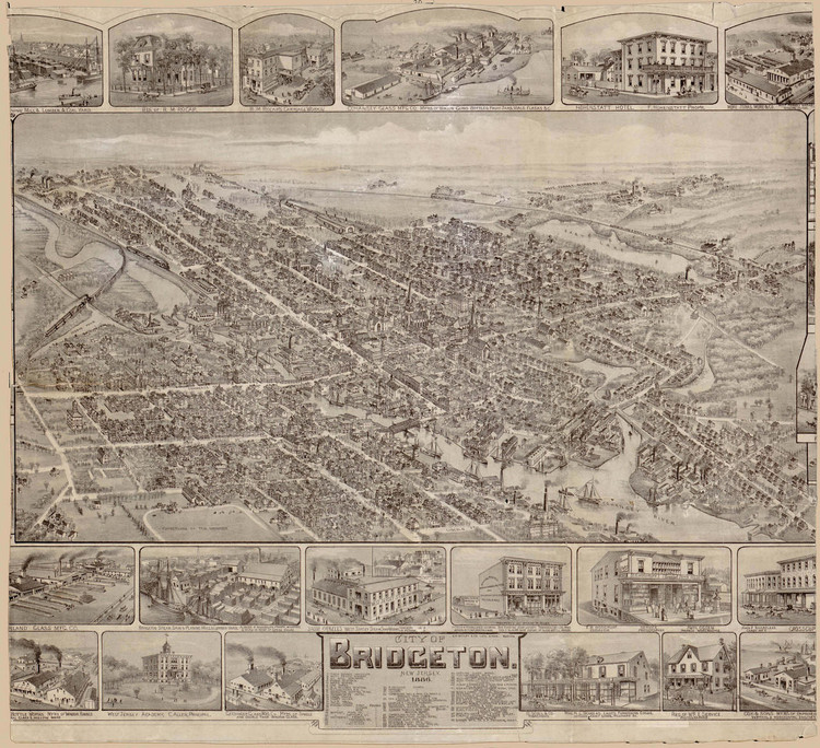 Historic Map Bridgeton, NJ 1886 World Maps Online