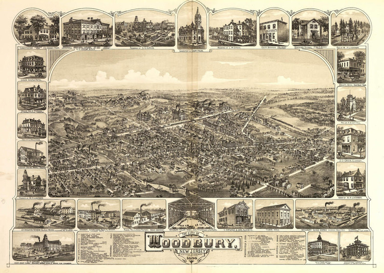 Historic Map - Woodbury, NJ - 1886, image 1, World Maps Online