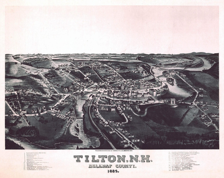 Historic Map - Tilton, NH - 1884, image 1, World Maps Online